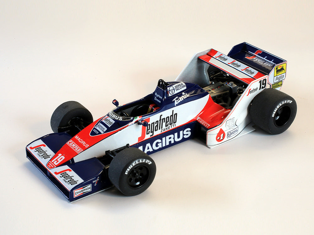 Tameo - SLK096 Toleman TG183B Hart - 1984 Monaco G.P. - White Metal Car Kit - Scale 1:43, Made in Italy