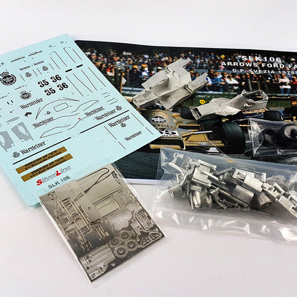 Tameo - SLK106 Arrows FA1 Ford - 1978 - White Metal Car Kit - Scale 1:43, Made in Italy