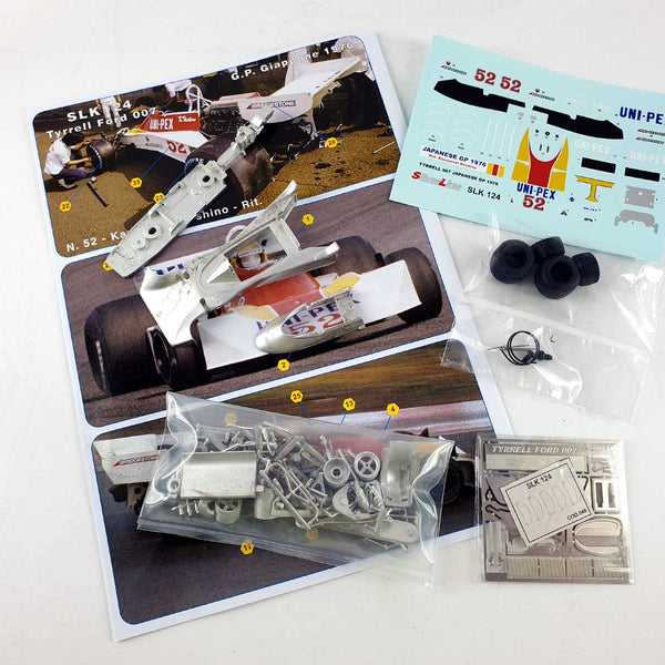 Tameo - SLK124 Tyrrell 007 Ford - 1976 - White Metal Car Kit - Scale 1:43, Made in Italy