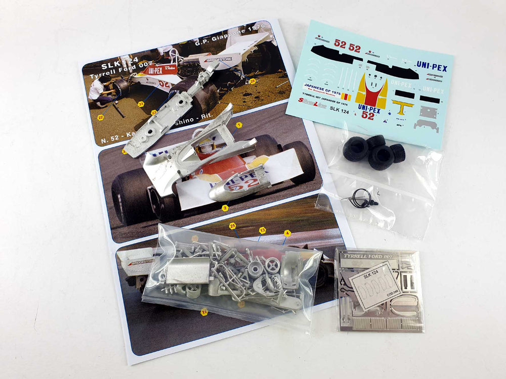 Tameo - SLK124 Tyrrell 007 Ford - 1976 - White Metal Car Kit - Scale 1:43, Made in Italy