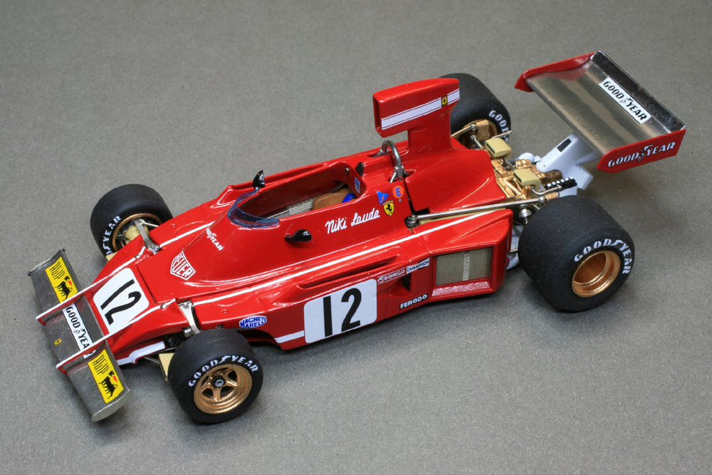 Tameo - TMK372 Ferrari 312B3 - 1974 - White Metal Car Kit - Scale 1:43, Made in Italy